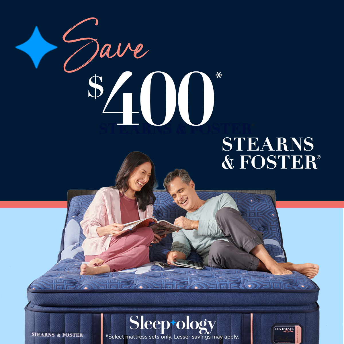 Save up to $400 on Stearns & Foster at Sleepology