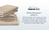 Tempur-Pedic TEMPUR-breeze° Cooling Sheets in Sandstone color, emphasizing TENCEL™ Lyocell fibers for cool and breathable sleep - Available at Sleepology Mattress Shop.