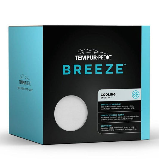 Stay cool with this Tempur-Pedic Breeze sheet set from Sleepology. Available in 4 colors