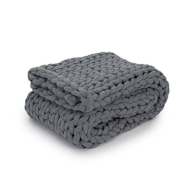 Nuzzie Weighted Blanket 8 lbs / Heather Grey Knit Weighted Blanket Sleepology mattress Sleep deeper