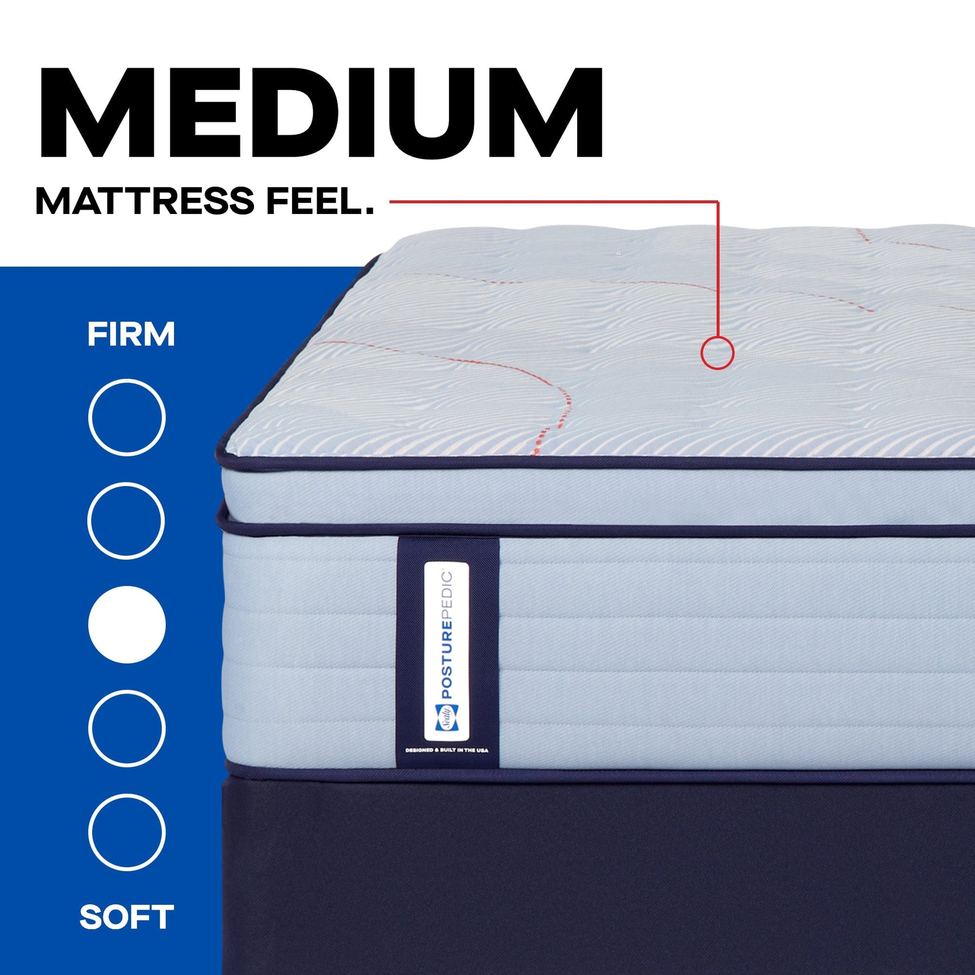 Sealy Mattress Sealy Posturepedic Medium Mattress – Medina II Euro Pillow Top mattress stores near me