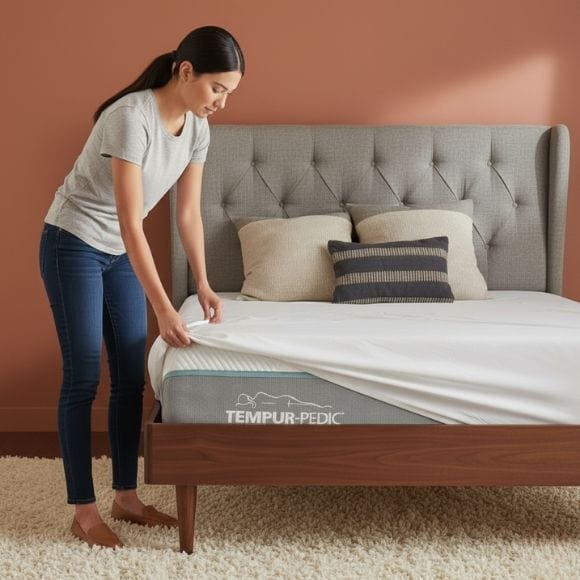 Tempurpedic Protector TEMPUR-Breeze Mattress Protector – Cooling, Waterproof, Breathable Cover mattress stores near me