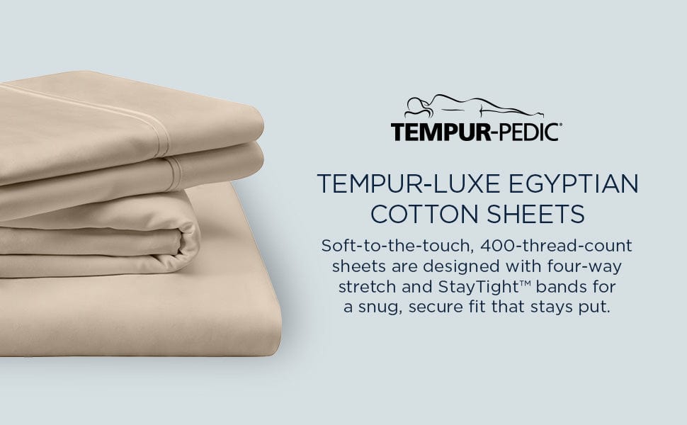 Tempurpedic Sheets Tempur-Pedic TEMPUR Luxe™ Egyptian Cotton Sheet Set mattress stores near me