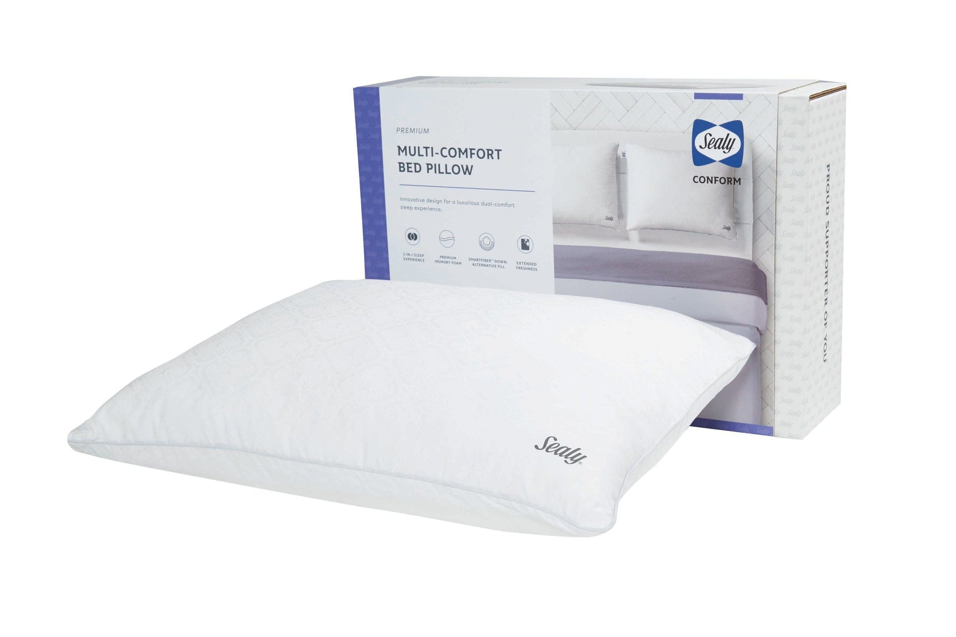 Sealy Pillow Standard Sealy® Memory Foam Supportive Down Alternative-Fill Pillow mattress stores near me