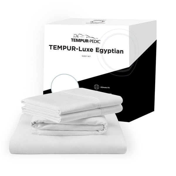 Tempurpedic Sheets Twin / White TEMPUR Luxe™ Egyptian Cotton Sheet Set Sleepology mattress Sleep deeper